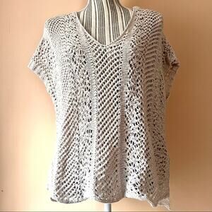 Velvet by Graham & Spencer Crochet Top Size Small